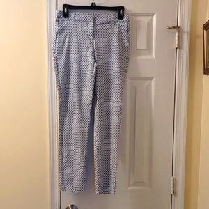 Cynthia Rowley Blue and White Patterned Pants